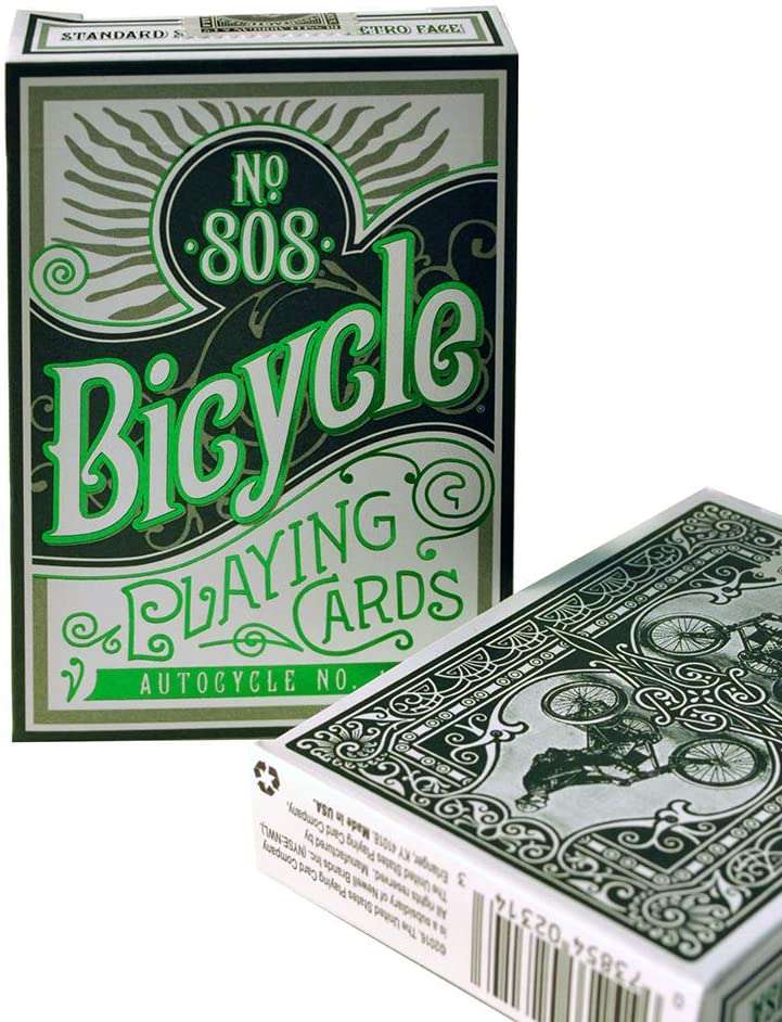 PlayingCardDecks.com-Autocycle No. 1 Green Bicycle Playing Cards