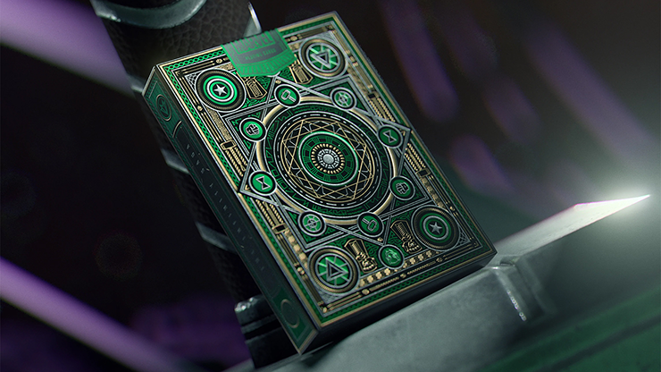 PlayingCardDecks.com-Avengers Green Playing Cards USPCC