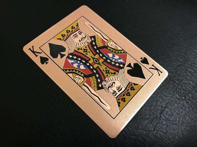 PlayingCardDecks.com-Copper Unicorn Metal Playing Cards