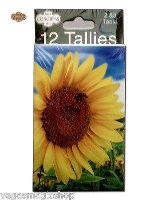 PlayingCardDecks.com-Sunflower Bridge Congress Tallies Scorecards