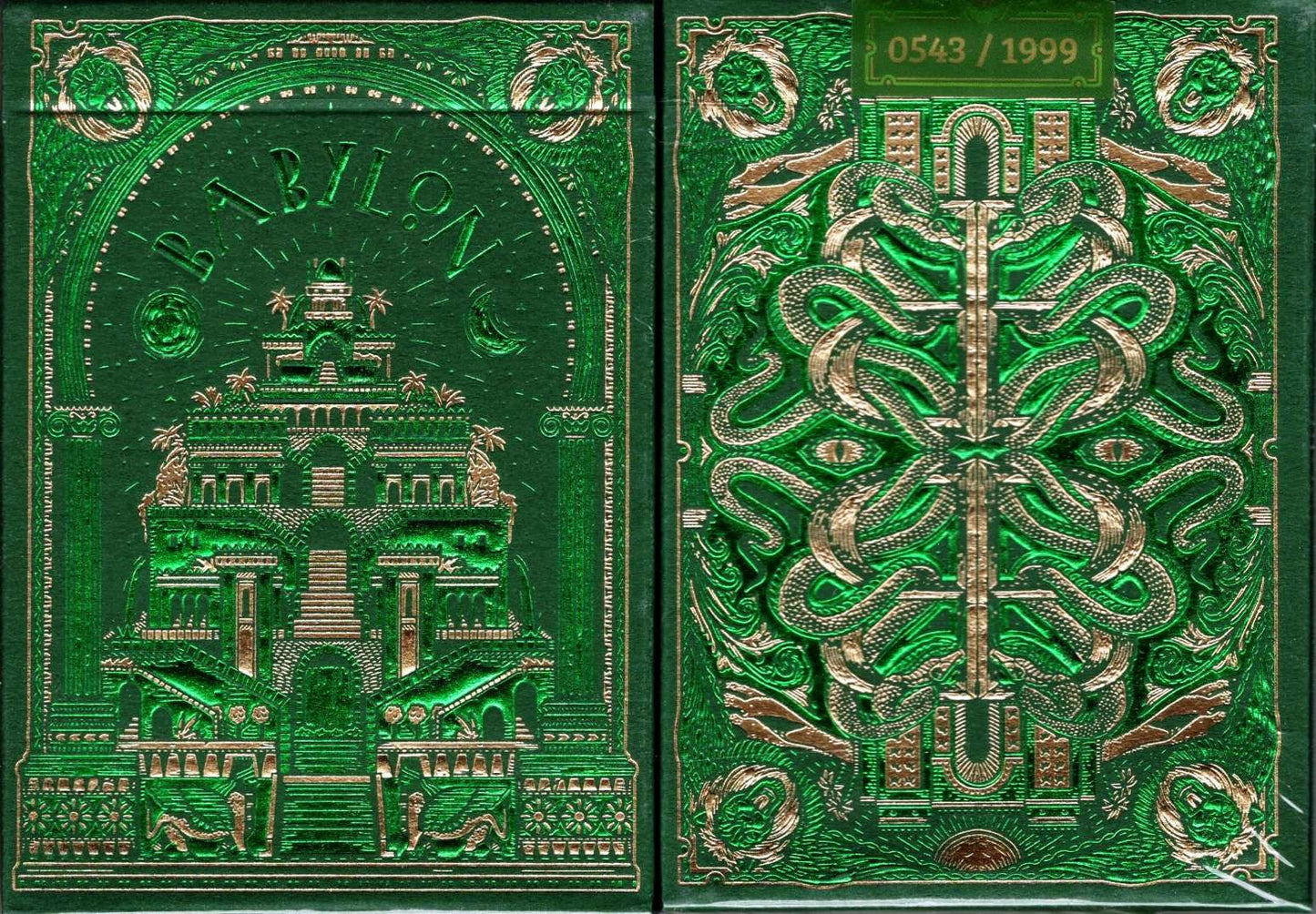 PlayingCardDecks.com-Babylon Forest Green Playing Cards TPCC