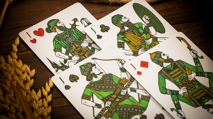 PlayingCardDecks.com-Babylon Forest Green Playing Cards TPCC