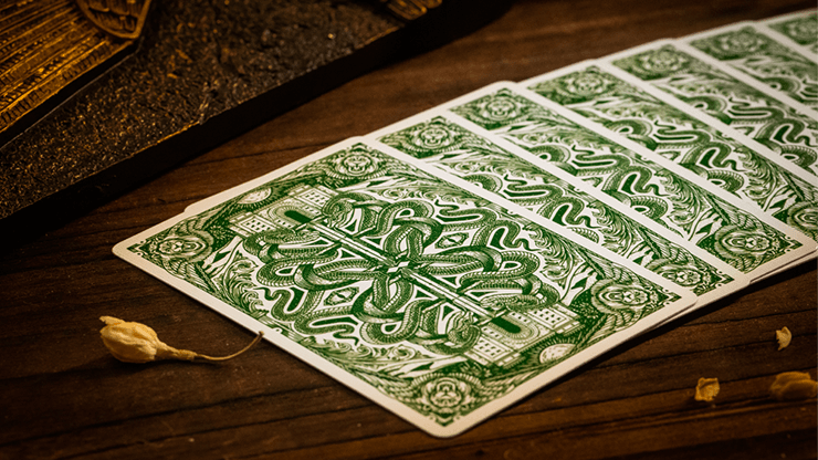 PlayingCardDecks.com-Babylon Forest Green Playing Cards TPCC