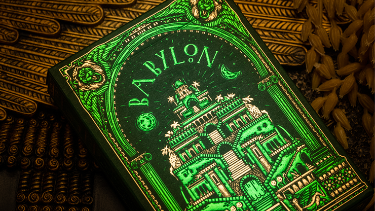 PlayingCardDecks.com-Babylon Forest Green Playing Cards TPCC