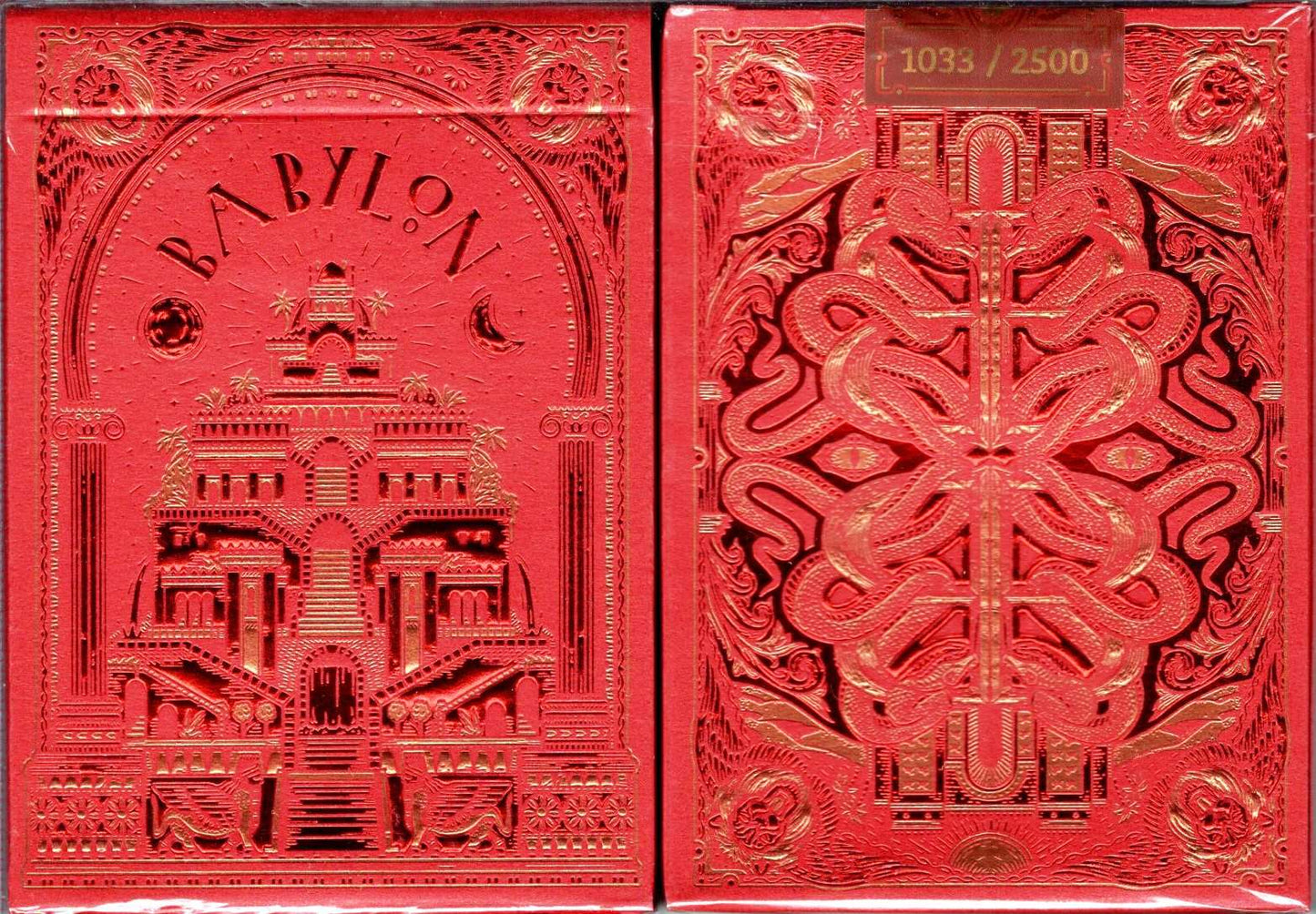 PlayingCardDecks.com-Babylon Ruby Red Playing Cards TPCC