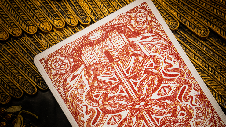 PlayingCardDecks.com-Babylon Ruby Red Playing Cards TPCC