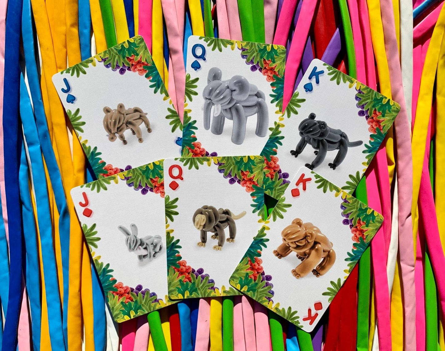 PlayingCardDecks.com-Balloon Jungle Gilded Bicycle Playing Cards