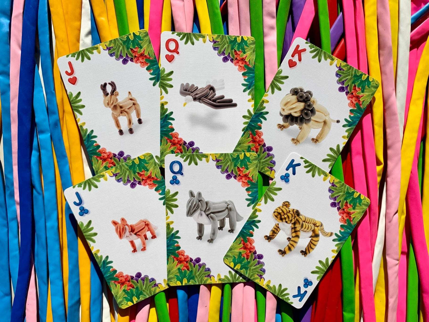 PlayingCardDecks.com-Balloon Jungle Gilded Bicycle Playing Cards