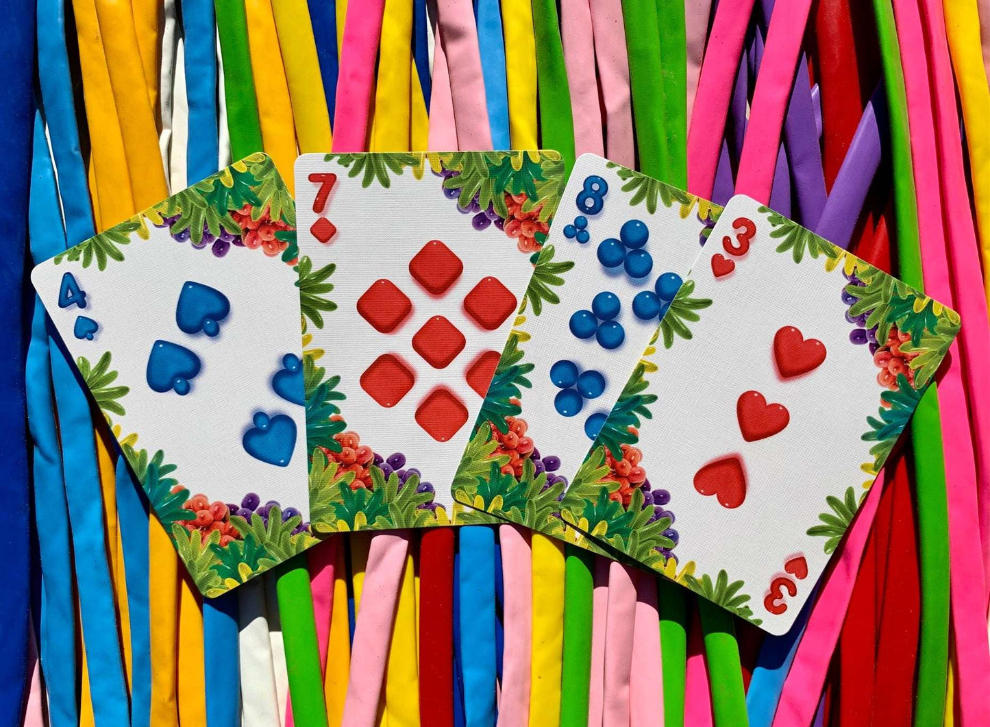 PlayingCardDecks.com-Balloon Jungle Stripper Bicycle Playing Cards