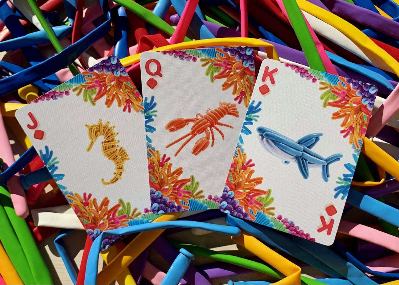 PlayingCardDecks.com-Balloon Ocean Stripper Bicycle Playing Cards