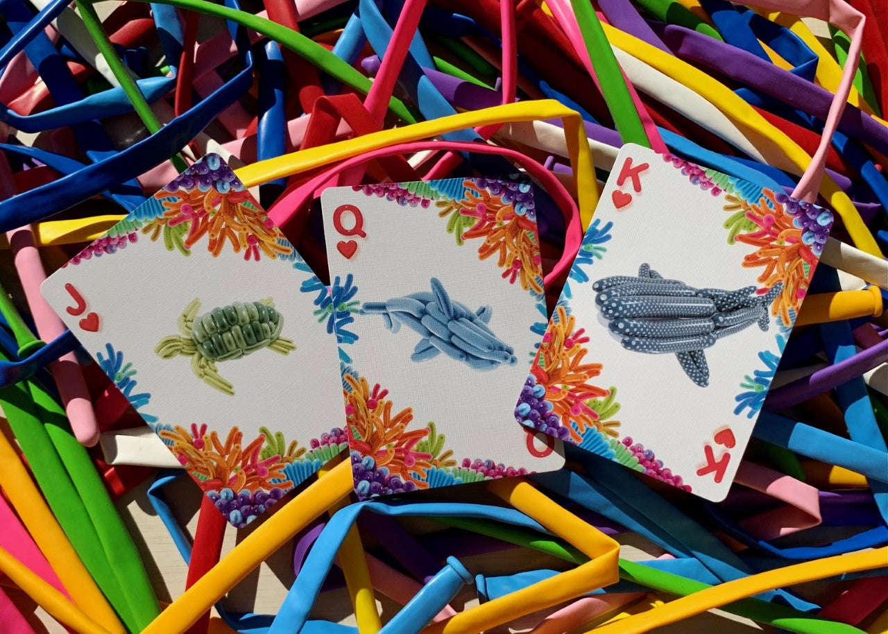 PlayingCardDecks.com-Balloon Ocean Stripper Bicycle Playing Cards