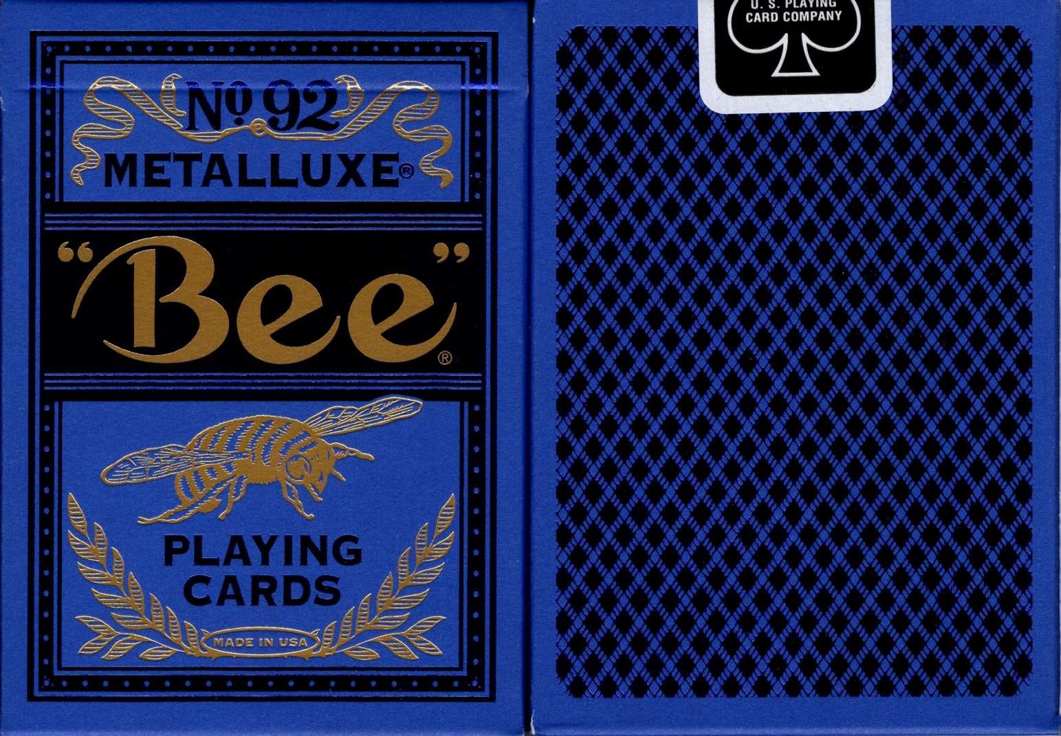 Bee MetalLuxe Blue Playing Cards