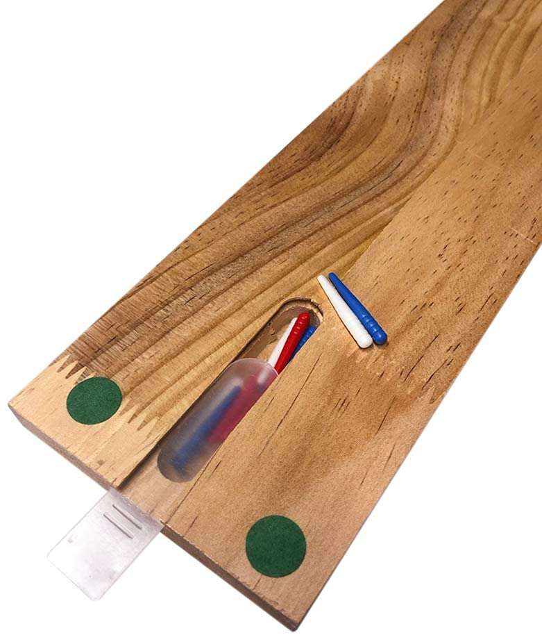 PlayingCardDecks.com-Bicycle 3-Track Color Coded Wooden Cribbage Board