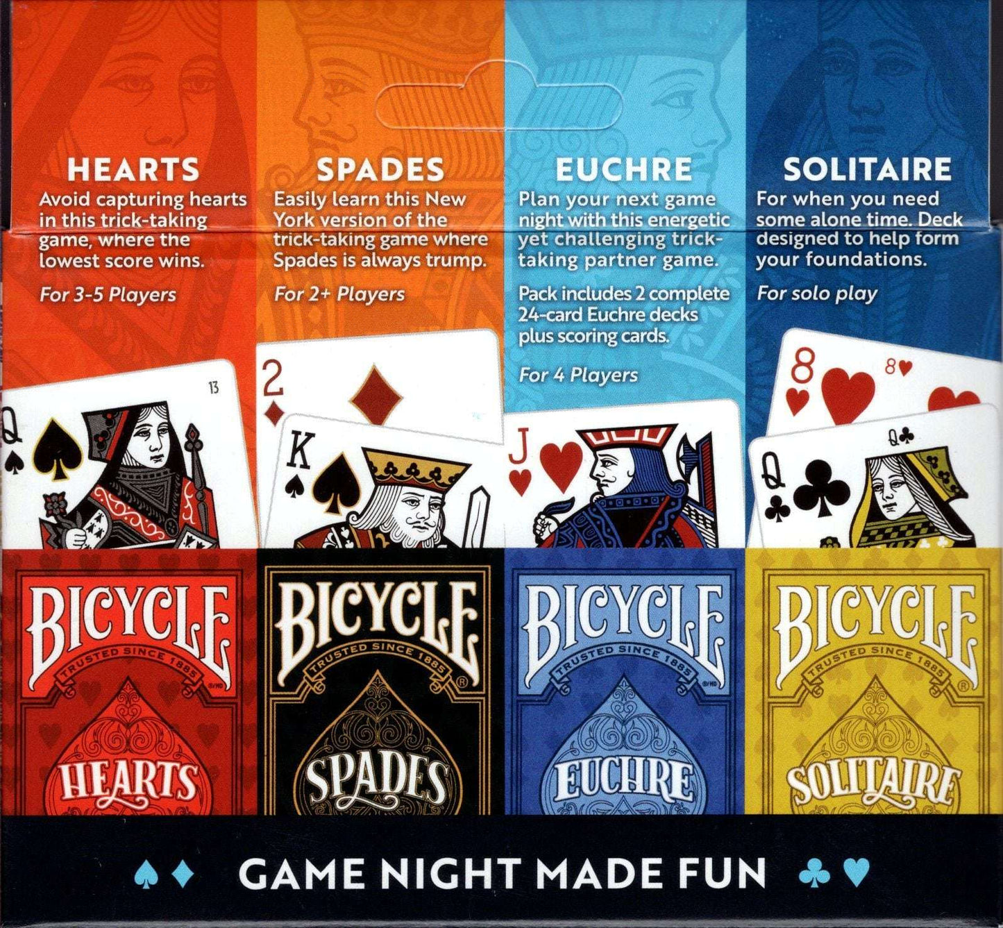 PlayingCardDecks.com-Bicycle Games 4 Pack