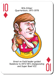 Washington Football Heroes Playing Cards