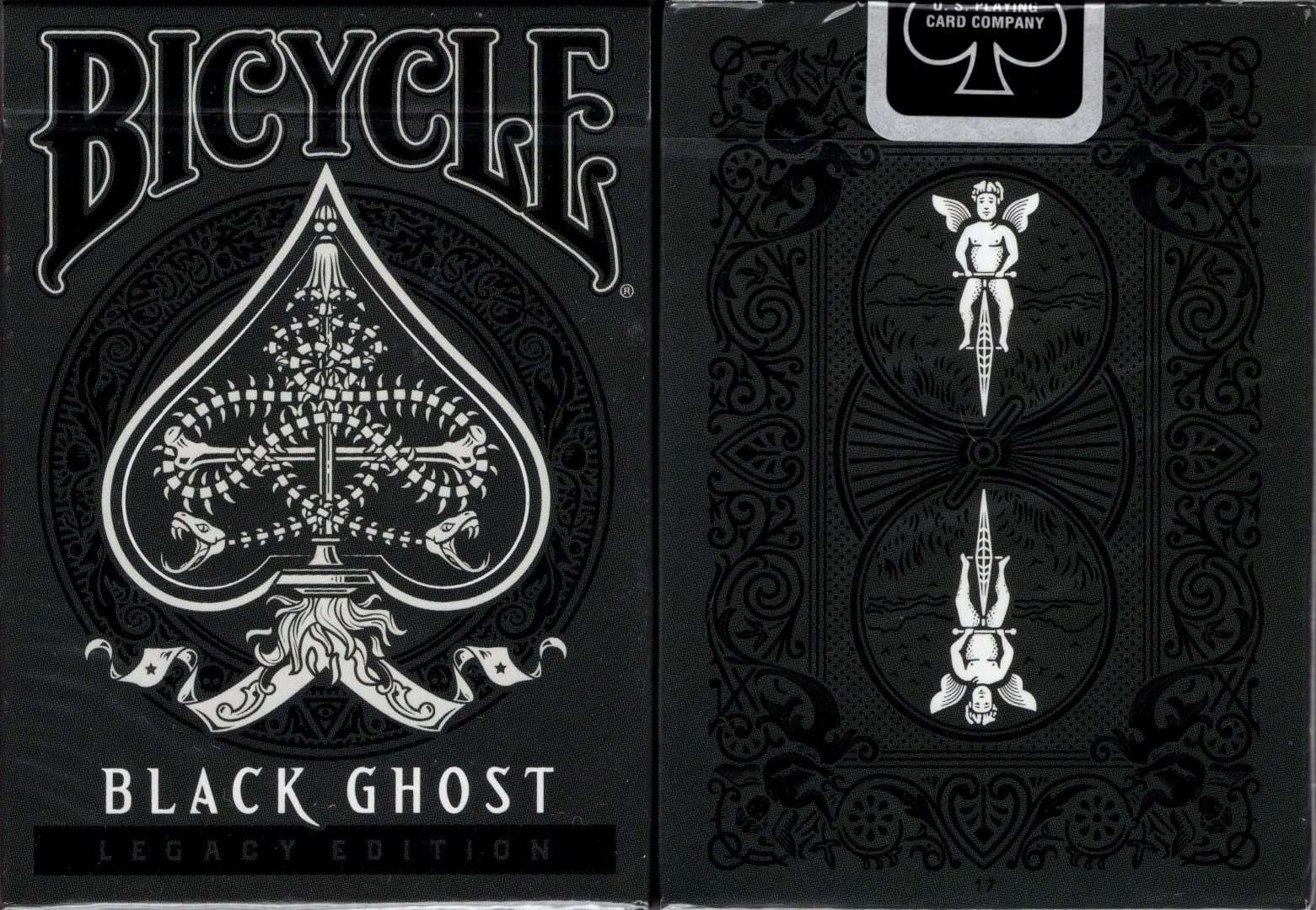 Black Ghost Playing Black Bicycle Deck Black Ghost Legacy V2