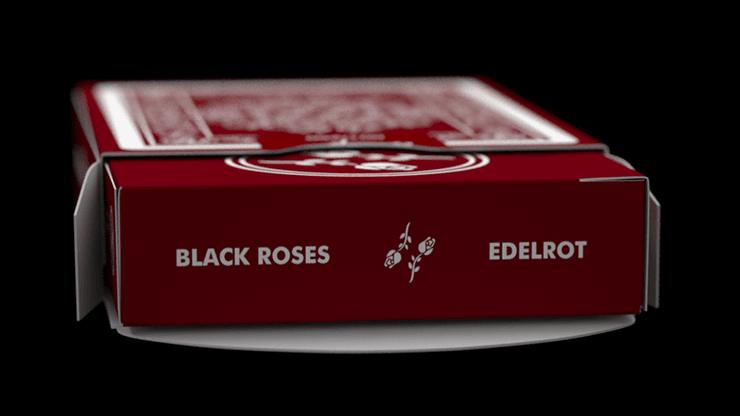 PlayingCardDecks.com-Black Roses Edelrot Mini Playing Cards 2 Deck Set WJPC