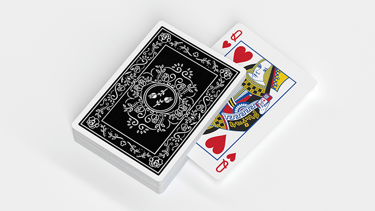 PlayingCardDecks.com-Black Roses Marked Playing Cards USPCC