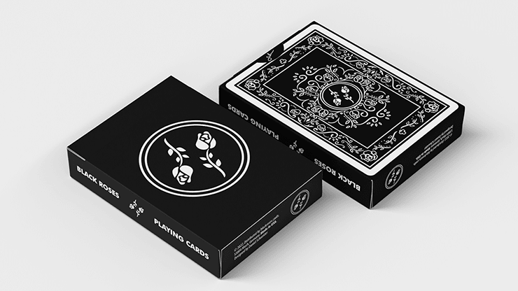 PlayingCardDecks.com-Black Roses Marked Playing Cards USPCC