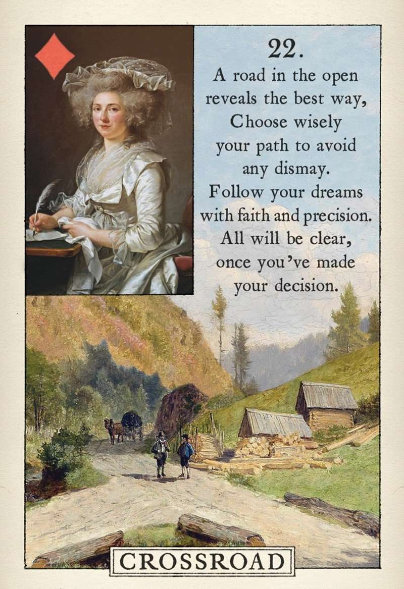 PlayingCardDecks.com-Blue Bird Lenormand Fortune Telling Cards USGS