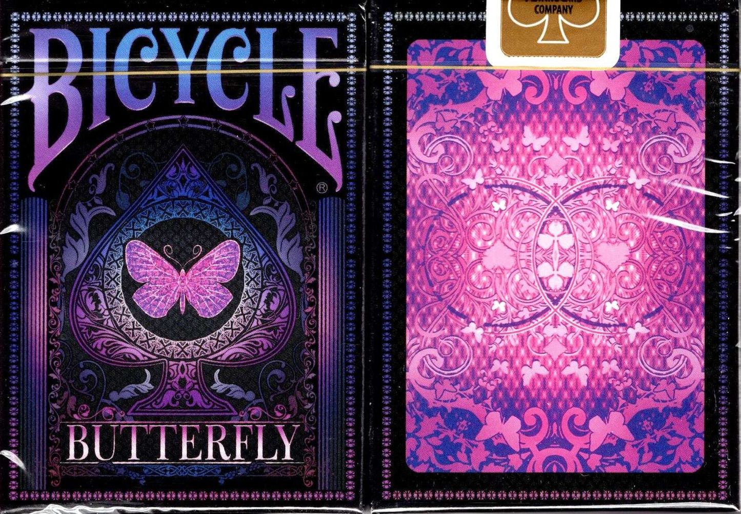 PlayingCardDecks.com-Butterfly Gilded Bicycle Playing Cards: Purple