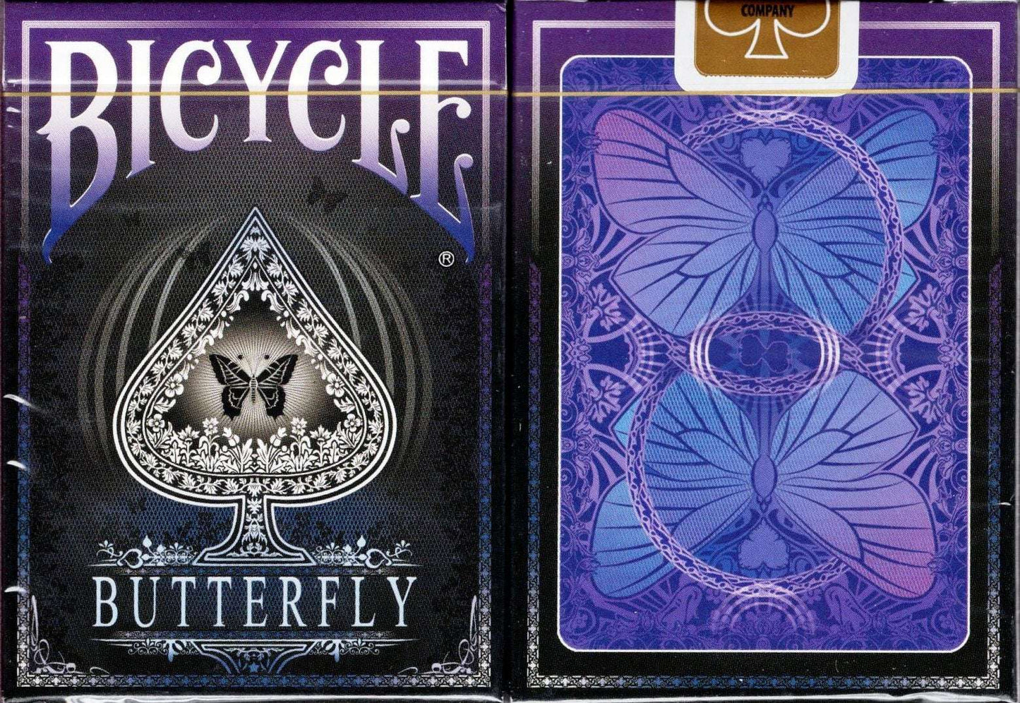PlayingCardDecks.com-Butterfly Gilded Bicycle Playing Cards: Violet