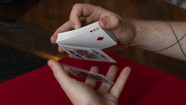 PlayingCardDecks.com-Butterfly v2 Red Svengali Playing Cards Cartamundi