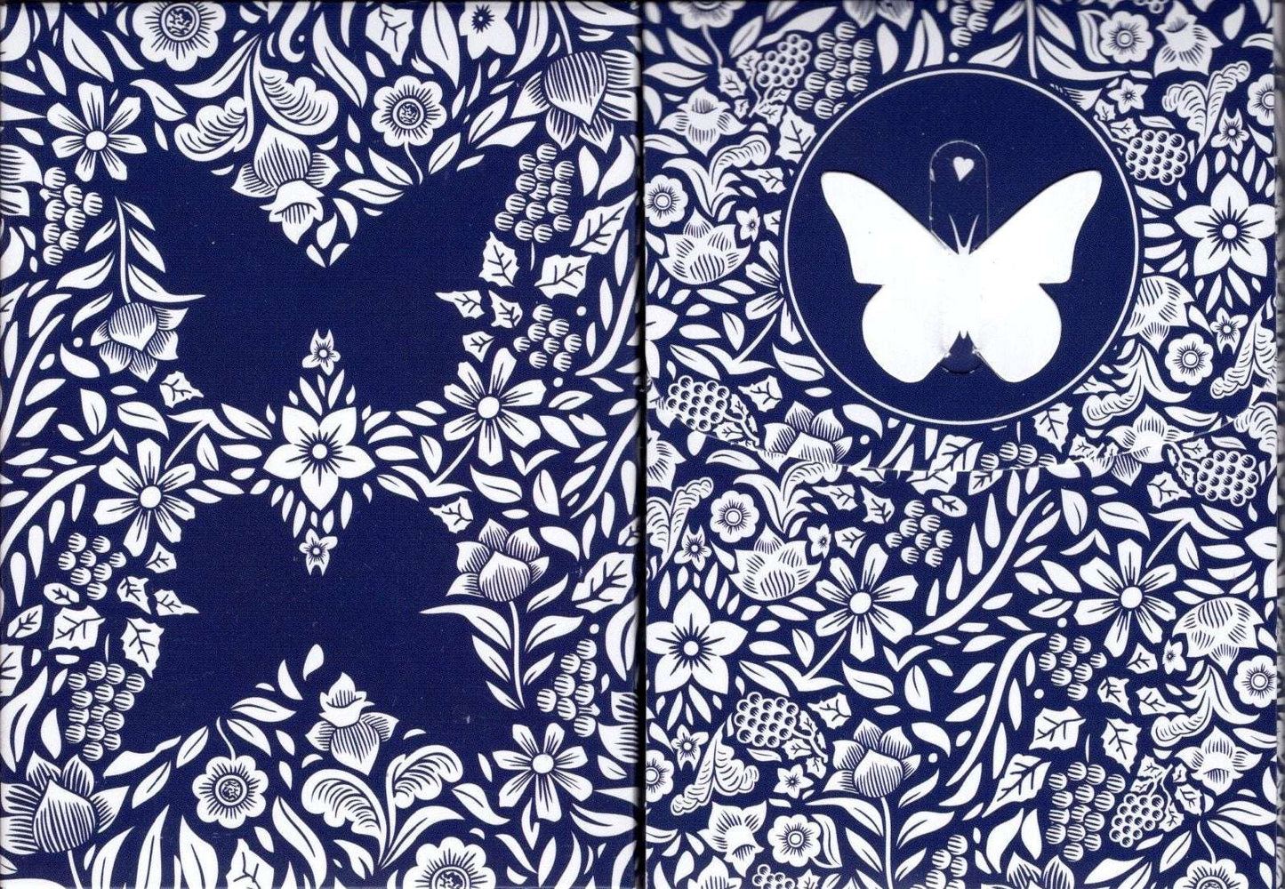 PlayingCardDecks.com-Butterfly v3 Marked Playing Cards Cartamundi: Blue