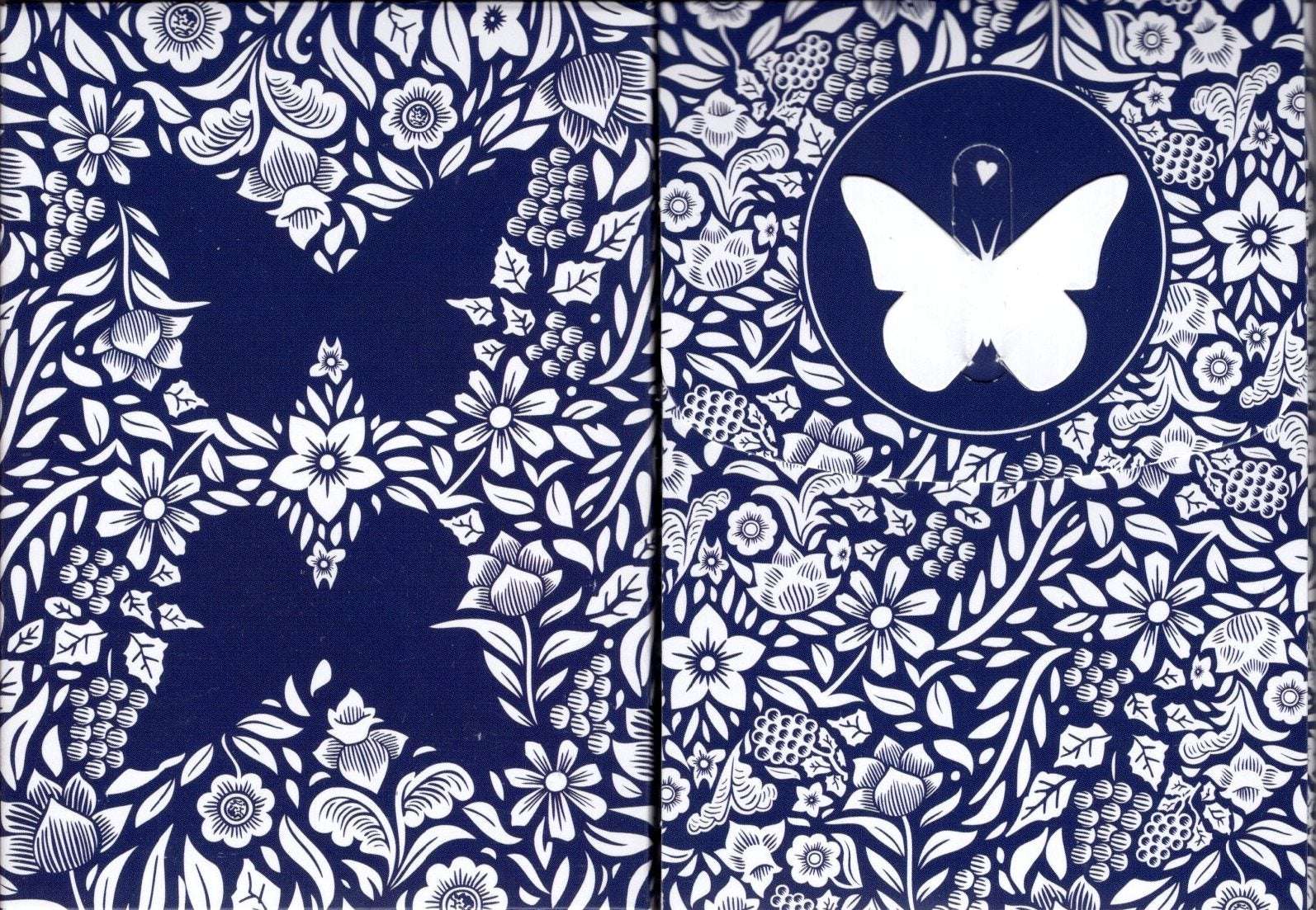 PlayingCardDecks.com-Butterfly v3 Marked Playing Cards Cartamundi: Blue