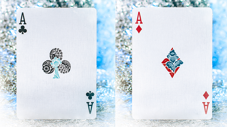 PlayingCardDecks.com-Butterfly Winter Marked Playing Cards Cartamundi