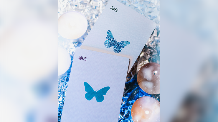 PlayingCardDecks.com-Butterfly Winter Marked Playing Cards Cartamundi