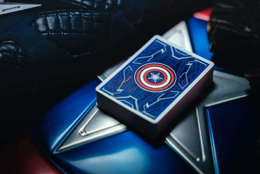 PlayingCardDecks.com-Captain America Deluxe Playing Cards USPCC