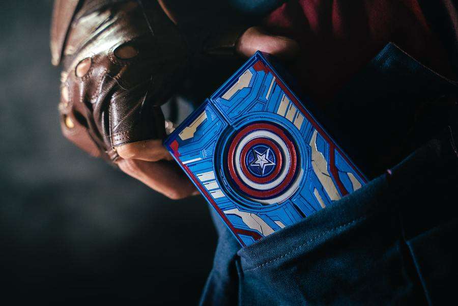 PlayingCardDecks.com-Captain America Deluxe Playing Cards USPCC