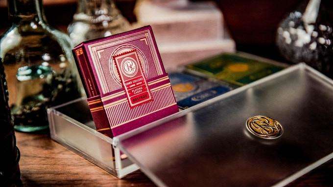 PlayingCardDecks.com-Card College Luxury 3 Deck Set In Acrylic Box USPCC