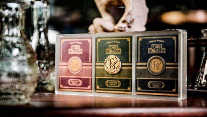 PlayingCardDecks.com-Card College Luxury 3 Deck Set In Acrylic Box USPCC
