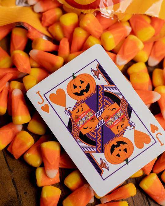 PlayingCardDecks.com-Carvers v2 Pumpkin Playing Cards USPCC