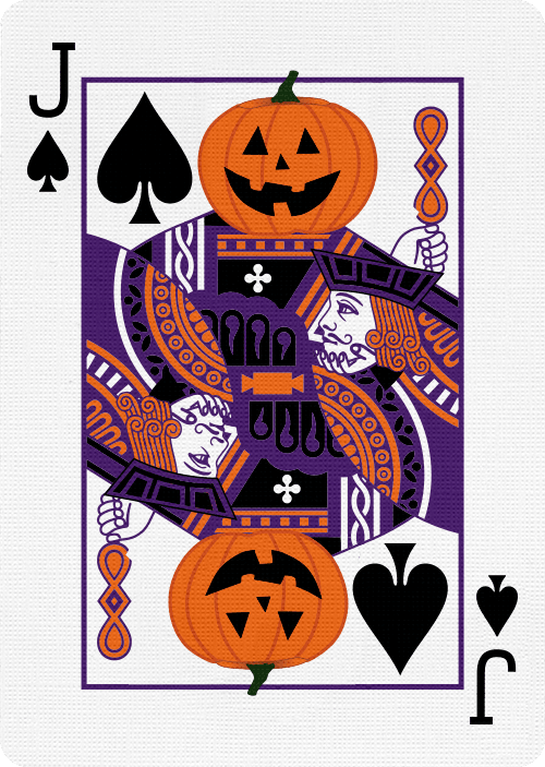 PlayingCardDecks.com-Carvers v2 Pumpkin Playing Cards USPCC