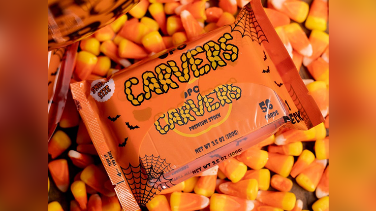 PlayingCardDecks.com-Carvers v2 Pumpkin Playing Cards USPCC