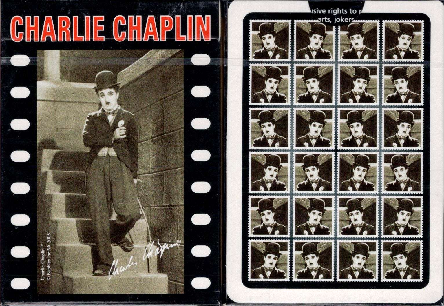 Charlie Chaplin Playing Cards - Collectible Single Deck With 52 Cards & 2 Jokers
