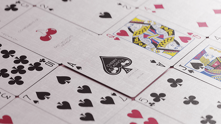 PlayingCardDecks.com-Cherry Casino Flamingo Quartz Pink Playing Cards USPCC