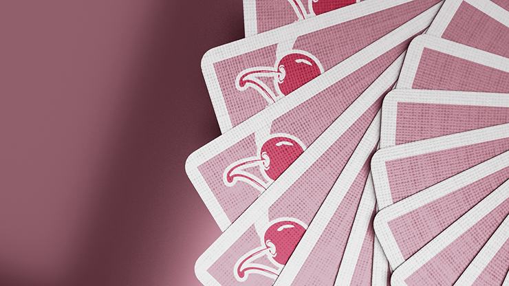 PlayingCardDecks.com-Cherry Casino Flamingo Quartz Pink Playing Cards USPCC