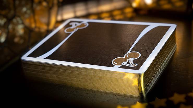 PlayingCardDecks.com-Cherry Casino Gilded Monte Carlo Black & Gold Playing Cards USPCC