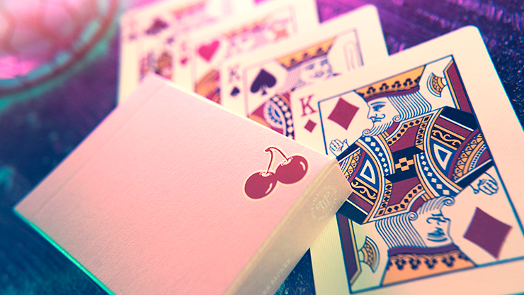PlayingCardDecks.com-Cherry Casino House Deck Flamingo Pink Playing Cards USPCC