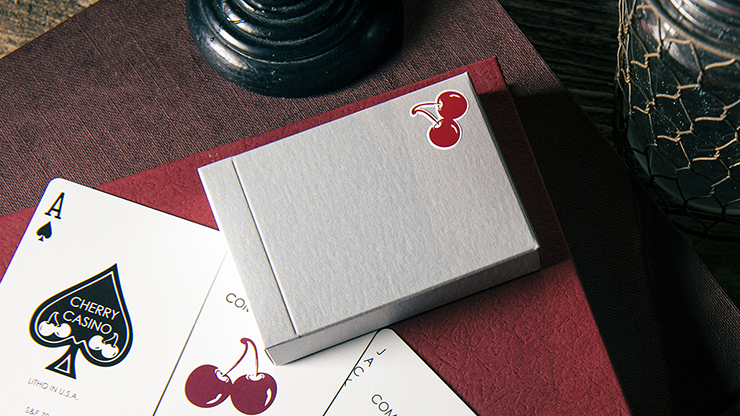 PlayingCardDecks.com-Cherry Casino House Deck McCarran Silver Playing Cards USPCC