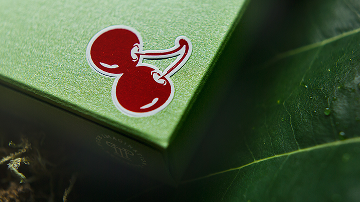 PlayingCardDecks.com-Cherry Casino House Deck Sahara Green Playing Cards USPCC