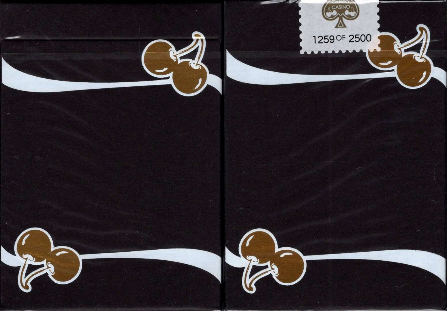 PlayingCardDecks.com-Cherry Casino Limited Monte Carlo Black & Gold Playing Cards USPCC