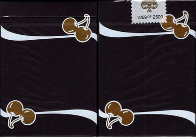PlayingCardDecks.com-Cherry Casino Limited Monte Carlo Black & Gold Playing Cards USPCC