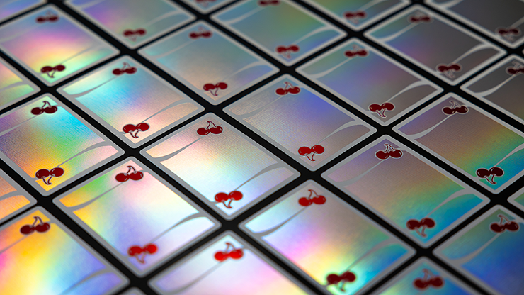 PlayingCardDecks.com-Cherry Casino Sands Mirage Holographic Playing Cards EPCC