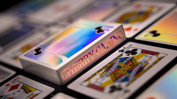 PlayingCardDecks.com-Cherry Casino Sands Mirage Holographic Playing Cards EPCC