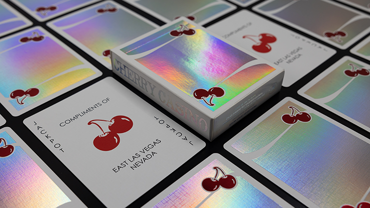 PlayingCardDecks.com-Cherry Casino Sands Mirage Holographic Playing Cards EPCC
